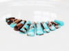 Picture of 9x16-10x39 mm, pendant, gemstone, impression jasper, turquoise set, 11 pieces