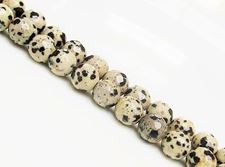 Image de 8x8 mm, perles rondes, pierres gemmes, jaspe dalmatien, naturel, à facettes