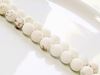 Picture of 8x8 mm, round, gemstone beads, magnesite, natural, frosted