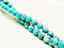 Image de 6x6 mm, perles rondes, pierres gemmes, magnésite, vert turquoise, à facettes