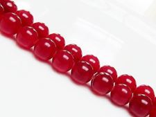 Image de 10x10 mm, perles rondes, pierres gemmes, jade, rouge, qualité A