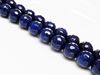 Picture of 12x12 mm, round, gemstone beads, jade, eclipse blue, A-grade, faceted