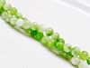 Picture of 6x6 mm, round, gemstone beads, Mashan jade, variegated grass green and white