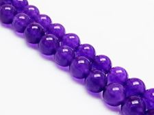 Image de 8x8 mm, perles rondes, pierres gemmes, jade, violet, qualité A