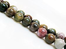 Image de 10x10 mm, perles rondes, pierres gemmes, jaspe fantaisie, naturel