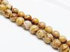 Image de 10x10 mm, perles rondes, pierres gemmes, jaspe scénique, naturel