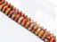 Picture of 4x8 mm, saucer, gemstone beads, orange jasper, natural