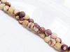 Picture of 6x6 mm, round, gemstone beads, Zebra jasper, brown, natural, frosted