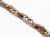 Image de 6x6 mm, perles rondes, pierres gemmes, jaspe léopard ou rhyolite mexicaine, naturelle