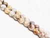 Image de 8x8 mm, perles rondes, pierres gemmes, jaspe océanique, beige, naturel