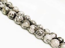 Image de 8x8 mm, perles rondes, pierres gemmes, jaspe Picasso, naturel