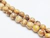 Image de 8x8 mm, perles rondes, pierres gemmes, jaspe scénique, naturel