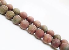 Picture of 8x8 mm, round, gemstone beads, riband jasper, natural, frosted