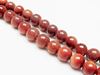 Picture of 8x8 mm, round, gemstone beads, goldstone, red