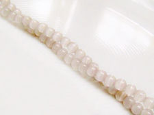 Image de 4x4 mm, perles rondes, pierres gemmes, oeil-de-chat, crème violet, un brin