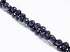 Picture of 6x6 mm, round, gemstone beads, goldstone, midnight blue, faceted
