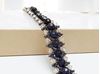 Picture of 6x6 mm, round, gemstone beads, goldstone, midnight blue, faceted