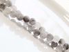Picture of 6x6 mm, round, gemstone beads, quartz, warm silver grey, natural, frosted