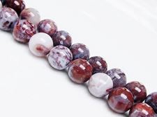 Image de 10x10 mm, perles rondes, pierres gemmes, piétersite, rouge, naturelle