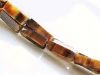 Picture of 13x4 mm, cuboid, gemstone beads, tiger eye, golden-brown, natural