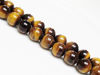 Picture of 12x12 mm, round, gemstone beads, tiger eye, golden-brown, natural, A-grade