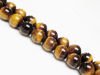 Image de 12x12 mm, perles rondes, pierres gemmes, oeil-de-tigre, brun doré, naturel, qualité A