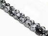 Image de 8x8 mm, perles rondes, pierres gemmes, obsidienne, flocon de neige, naturelle