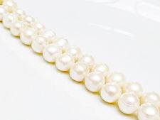 Image de 8-9 mm, ovale, pierres gemmes organiques, perles d'eau douce, blanches