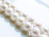 Image de 9-10 mm, ovale, pierres gemmes organiques, perles d'eau douce, blanches
