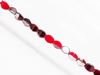 Picture of 5x3 mm, Pinch beads, Czech glass, cherry red, opaque, partially chrome plated
