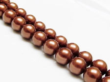 Image de 10x10 mm, perles rondes, pierres gemmes, perles de nacre de la mer de Chine du Sud, doré rose