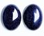 Image de 18x25 mm, ovale, cabochons de pierres gemmes, rivière d'or, bleu nuit