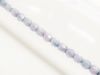 Picture of 4x4 mm, Czech faceted round beads, chalk white, opaque, variegated grey blue luster, 25 beads