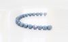 Image de 4x4 mm, perles à facettes tchèques rondes, blanc craie, opaque, lustré bleu gris