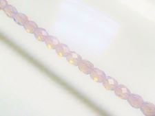 Picture of 4x4 mm, Czech faceted round beads, translucent, opal lavender blue