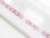 Picture of 4x4 mm, Czech faceted round beads, translucent, opal lavender pink and snow