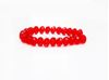 Picture of 3x5 mm, Czech faceted rondelle beads, hyacinth orange red, transparent