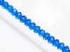 Picture of 3x5 mm, Czech faceted rondelle beads, sapphire blue, transparent