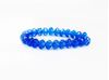 Image de 3x5 mm, perles à facettes tchèques rondelles, bleu saphir, transparent