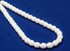 Picture of 6x6 mm, Czech faceted round beads, chalk white, opaque
