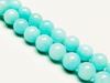 Picture of 10x10 mm, round, gemstone beads, jade, light turquoise green, A-grade