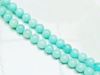 Picture of 8x8 mm, round, gemstone beads, jade, light turquoise green, A-grade