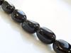 Image de 10-15  mm, perles galets ovales, pierres gemmes, agate, naturelle, teintée noir-brun, taillé à la main