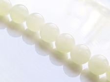Picture of 8x8 mm, round, gemstone beads, Chinese jade, light green, natural