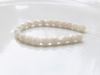 Image de 4x4 mm, perles à facettes tchèques rondes, blanc craie, opaque, chatoyant