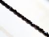 Picture of 3x3 mm, Czech faceted round beads, black, opaque, shimmering