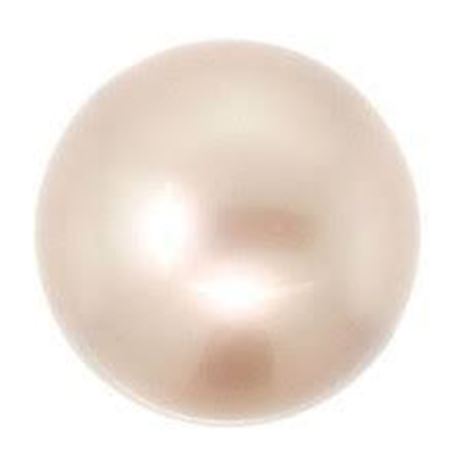 Afbeeldingen van 8x8 mm, ronde Swarovski® kristal kralen, pareleffect, poeder amandel of warm gebroken wit beige