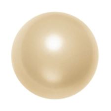 Image de 6x6 mm, perles rondes de cristal Swarovski®, nacré, couleur doré clair