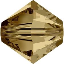 Afbeelding van 4 mm, Xilion bicone Swarovski® kristal kralen, licht Colorado topaas bruin