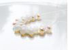 Image de 4x6 mm, perles de verre pressé tchèque, gouttes, blanc opale, translucide, AB